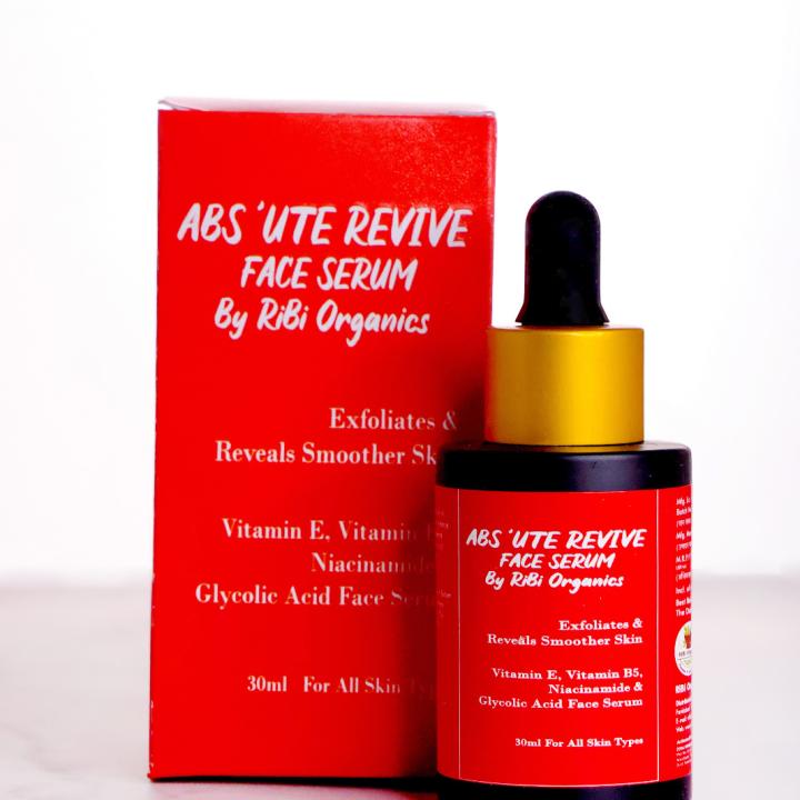 ABS'UTE Revive Face Serum with Vitamin E , Vitamin B5 , Niacinamide & Glycolic Acid for Men & Women (30 ml)